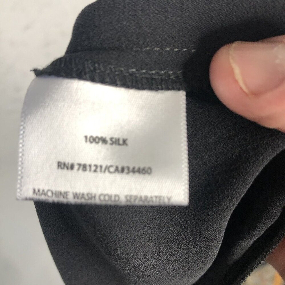 Eileen Fisher Silk Pants Womens Extra Large Black Georgette Crepe Career NEW - Picture 10 of 16